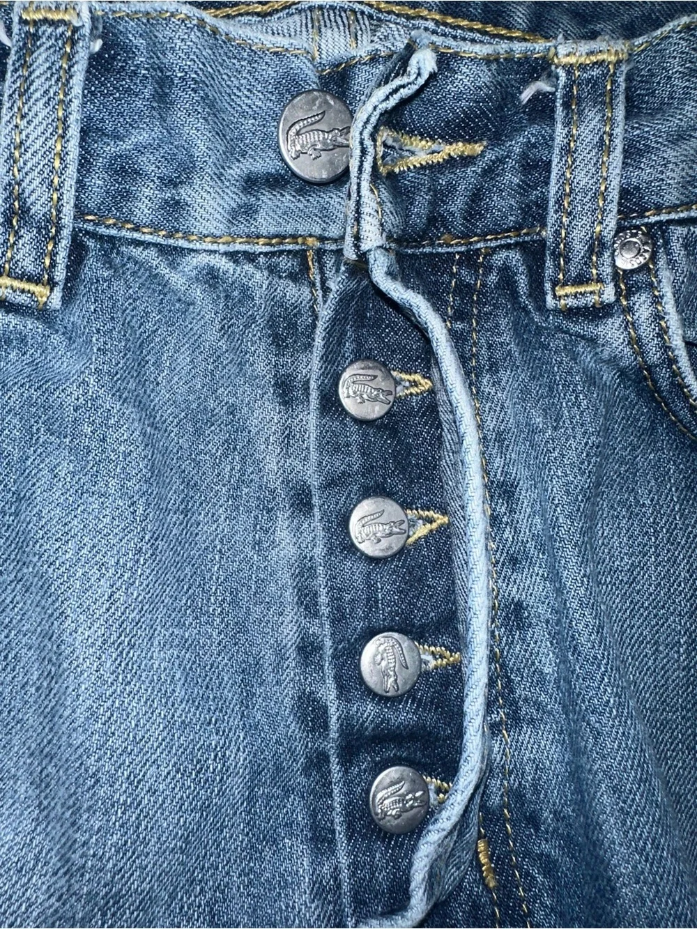 Lacoste Men's Straight Jeans in Blue Wash